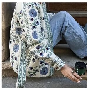 NEW! Boho Bluebells Quilted jacket